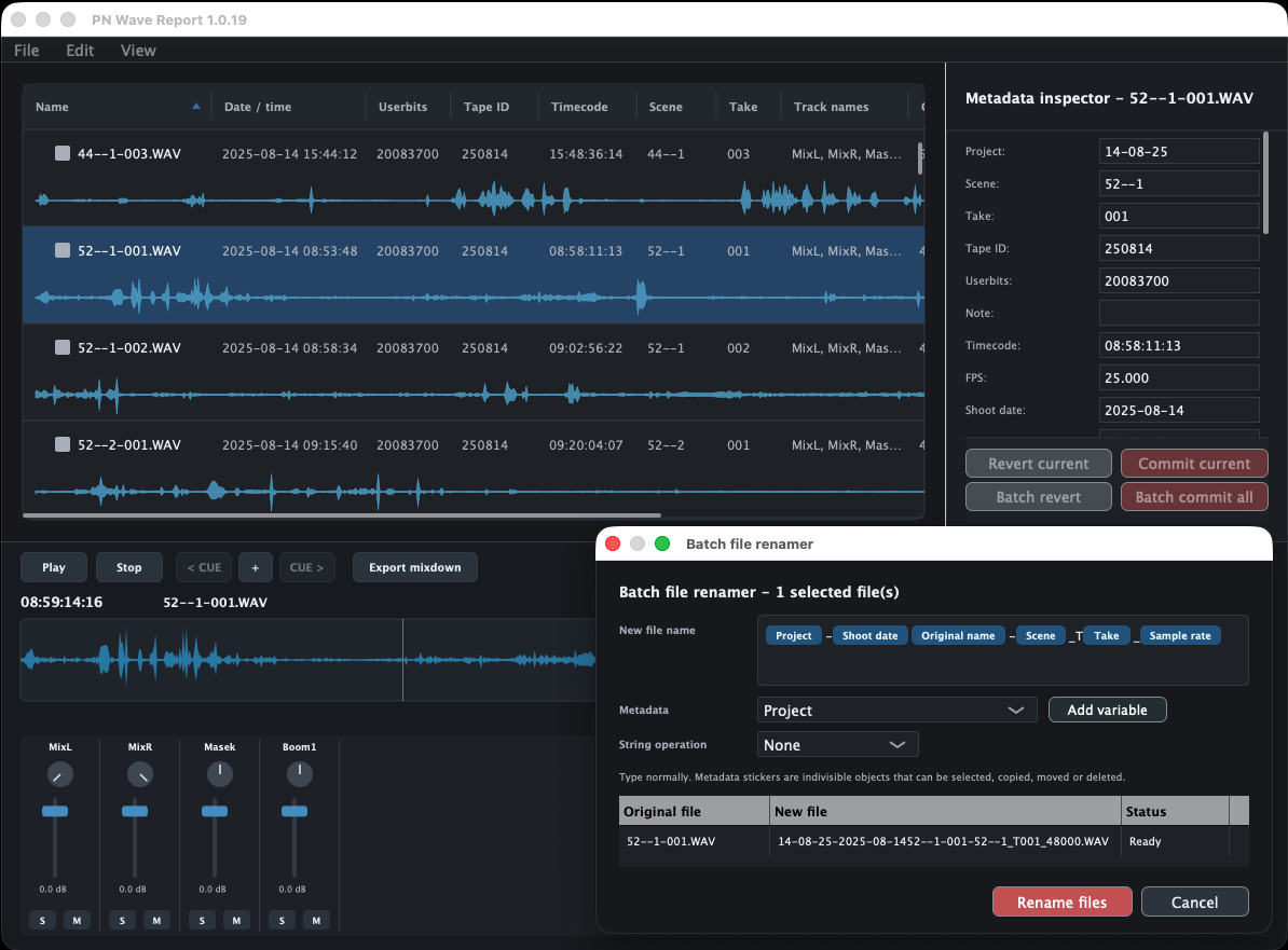 PN Wave Report screenshot